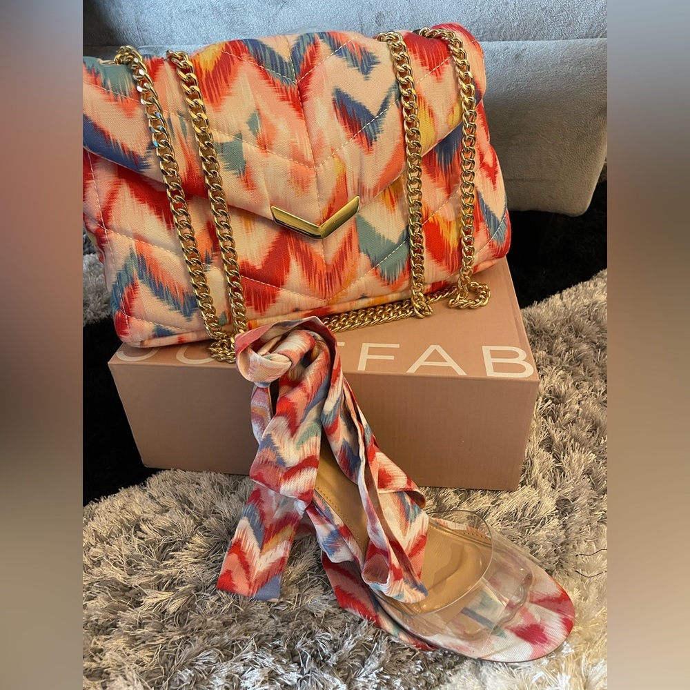 Multi color bag and shoe